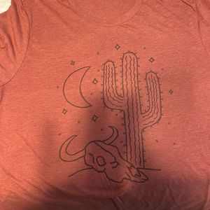 Rust western tee